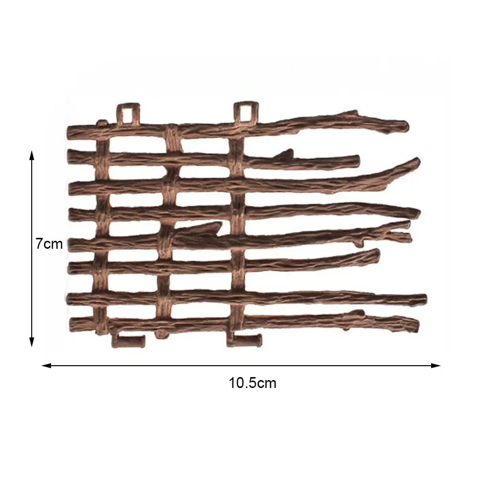 10 pz/set recinzione decorazione modello simulazione fattoria Ranch fai da te sabbia tavolo recinzione accessori tromba statica giocattolo per bambini 5 stili