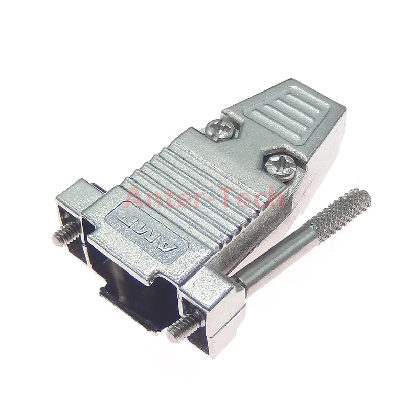 1PCS Metal case solder type D-Sub for DB9 female serial connector RS232 COM 9pin plug socket adapter protective cover