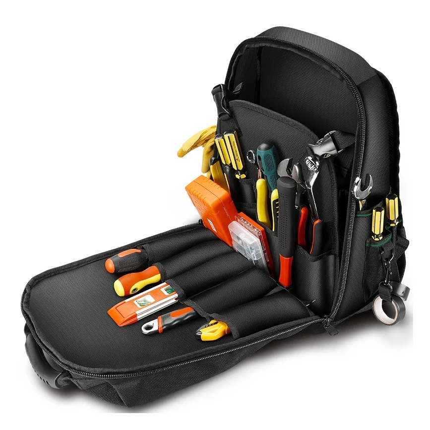 Jakah Electrician Backpack Tool Bag Multifunctional Hardware Storage Mechanical Workshop Tool Bag Repair Kit Hvac Tool Backpack