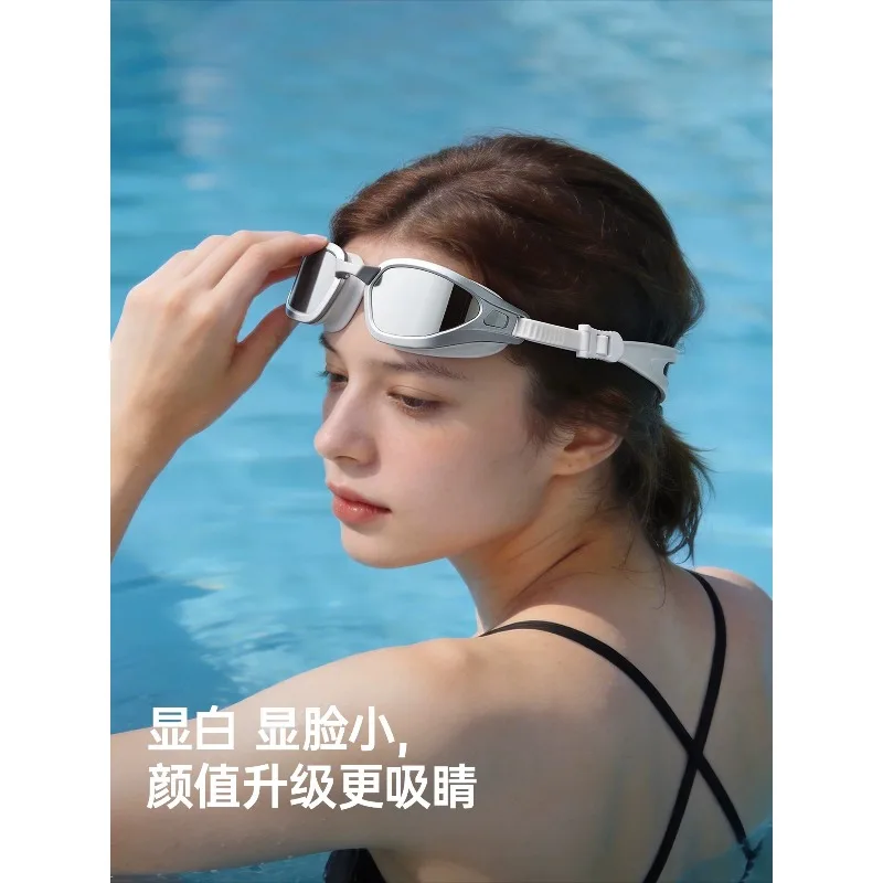 Unisex Prescription Swim Goggles Anti-Fog Waterproof, Myopia Diopter Swimming Eyewear for Men Women