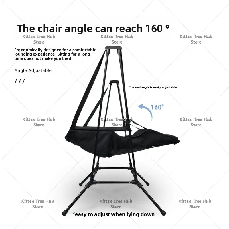 Outdoor aluminum alloy folding portable recliner leisure camping backrest rocking chair swing chair