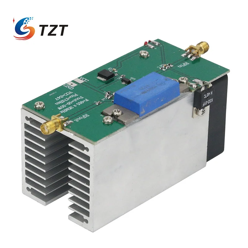 TZT RF Power Amplifier 915MHz 18W RF Power Amp with Heat Sink for Ham Radio