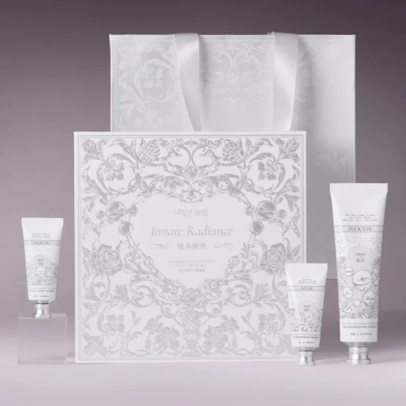 Set de Crema de Manos Perfumada Roopy – Cuidado de Manos de Lujo Nutritivo y Antiarrugas, Caja de Regalo Hidratante con Acabado Suave como el Terciopelo
