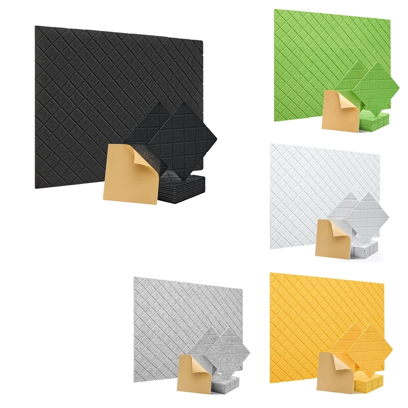 

RISE-12 Pack Soundproof Wall Panels,12X12x0.4In Self Adhesive Sound Absorbing Panels,For Recording Studio,Office