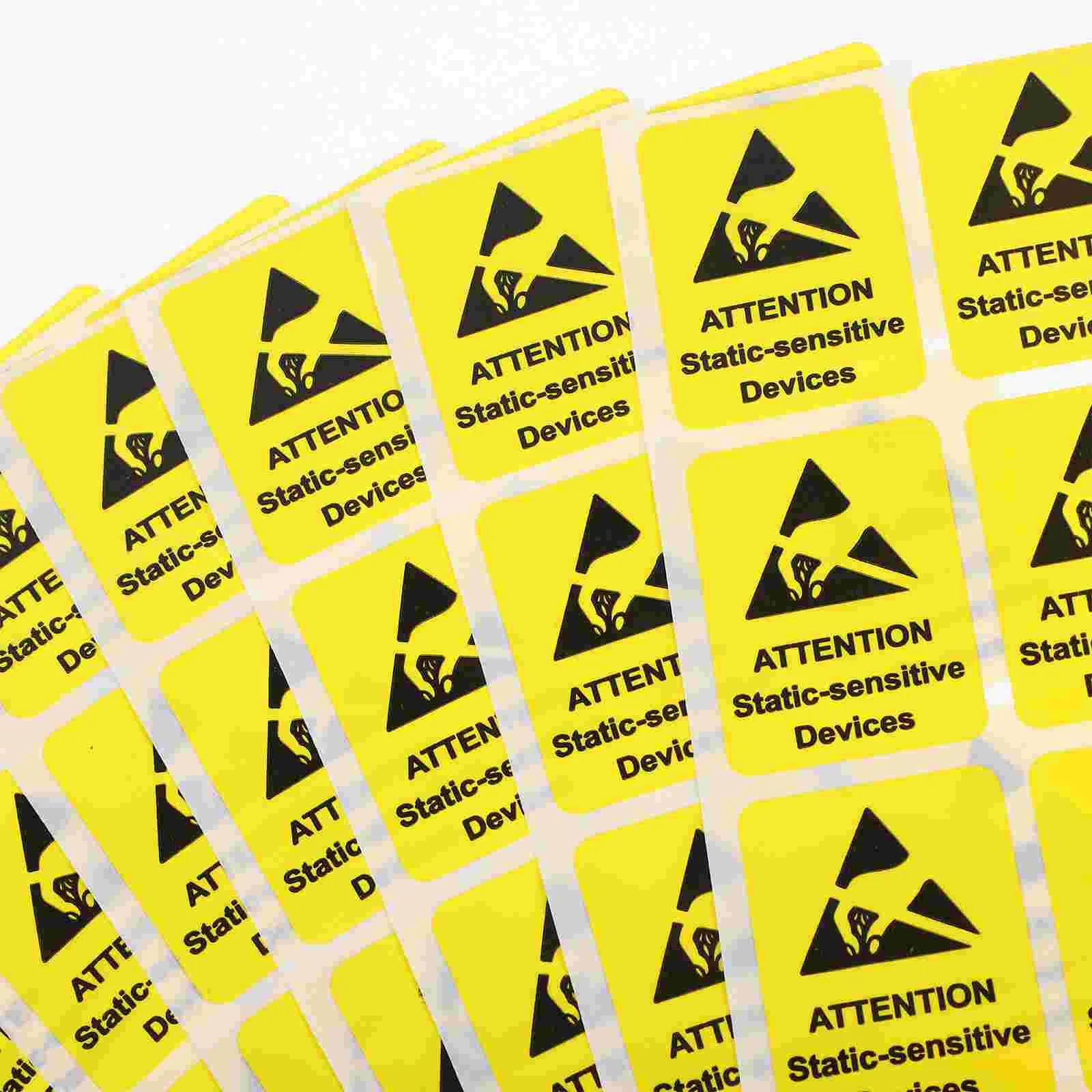 80 Pcs Detachable Anti-static Label Protection Removable Stickers Warning Caution