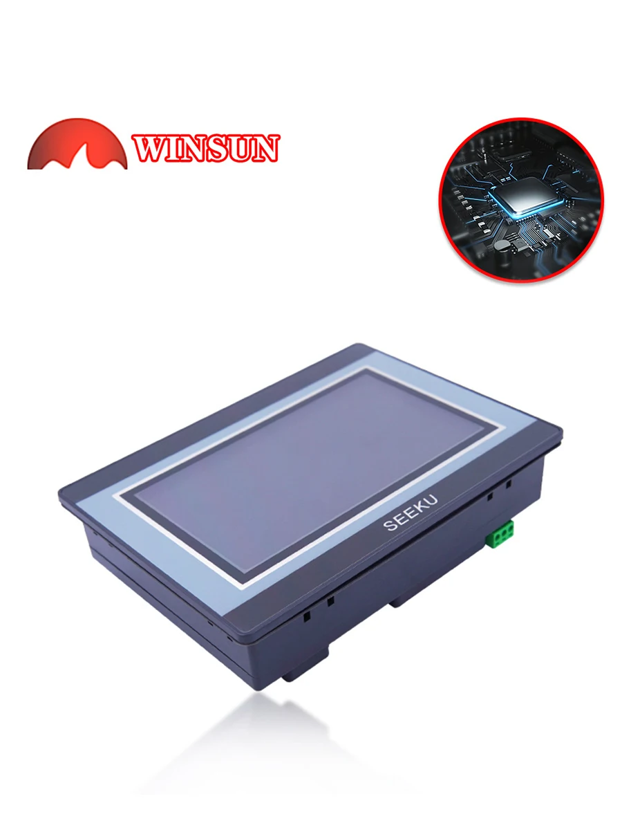 WS7048 7인치 HMI PLC 일체형 PLC 통합 패널 0-10V 4-20MA 아날로그 MODBUS 2CH PT100 K 타입 옵션