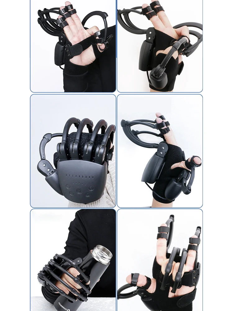 Hand Rehab Glove Stroke Hemiplegia Finger Train Mirror Therapy Wireless Robot Voice Prompt Cerebral Infarction Recovery Device