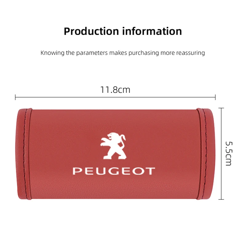 2Pc Car Anti Slip Pull Glove Car Interior Leather Handle Protector Cover For Peugeot 107 408 4008 308 3008 5008 508 2008 208 301 view 6