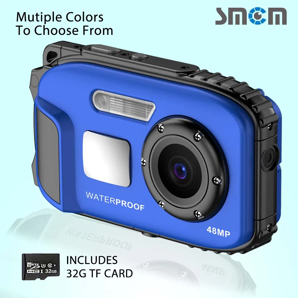 كاميرا رقمية معدنية عارية مقاومة للماء ، كاميرا 5 أمتار ، تكبير رقمي 16X ، شاشة عرض IPS ، 1 way