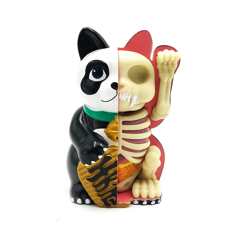 4D XXRAY Fortune Cat Robot Cat Black Cat Panda Classic Cat Anatomy Model Animal Figurine Collection Home Decor Gifts