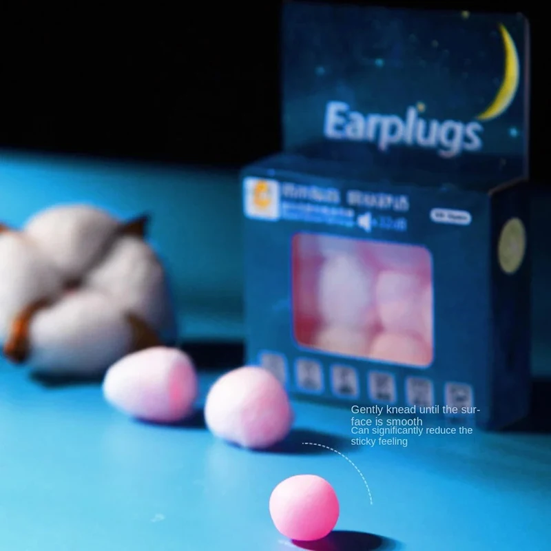 Wax Cotton Earplugs Swimming Ear Plugs Noise Reduction Sleeping Snoring Airplane Sound Insulation Hearing Soundproof Portable