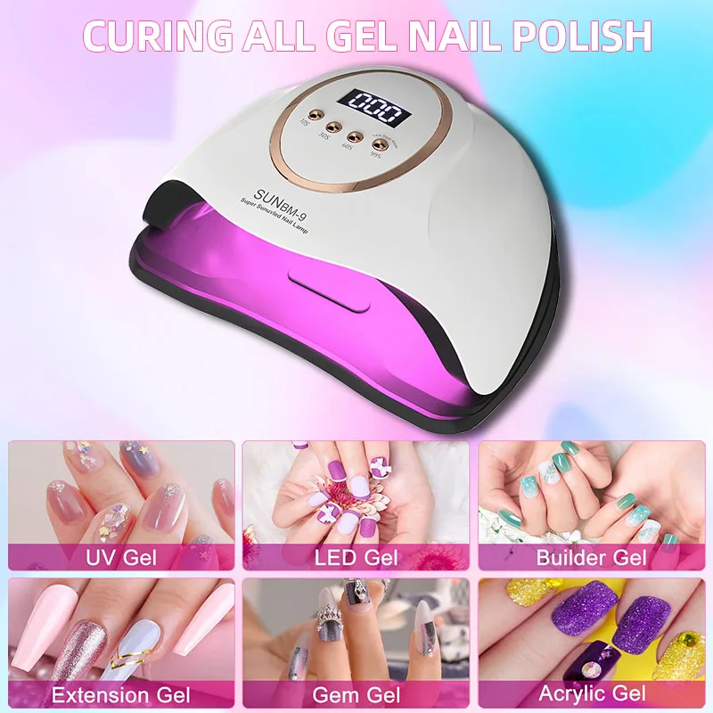 300W Professional Nail Dryer Lamp For Manicure 66 LEDS UV LED Nail Lamp For Fast Drying Gel Nail Polish Dryer With Auto Sensor