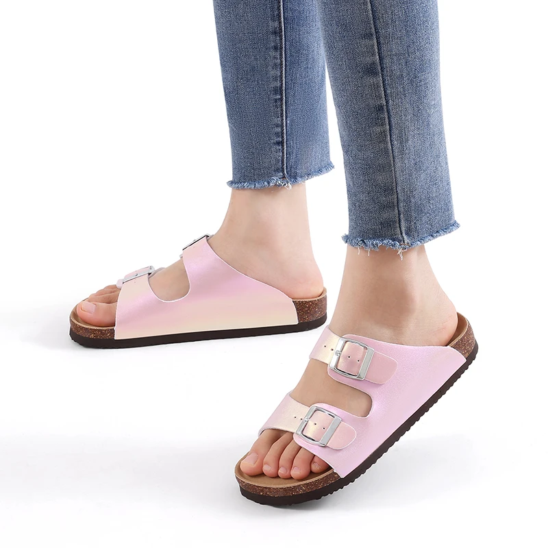Sandalias Bebealy Mujer, Doble Hebilla De Metal, Para Interiores, Exteriores Y Playa, Cómodas Para Verano_voghion.com