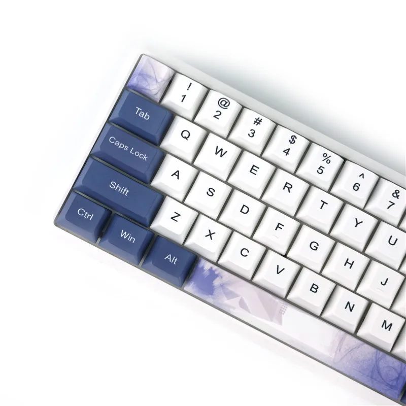 

Cloud Blue Keycap Cherry Profile Premium PBT 5 Side DYE Sublimation 129 Keys For GH60 6164 68 75 84 104 Mechanical Keyboard