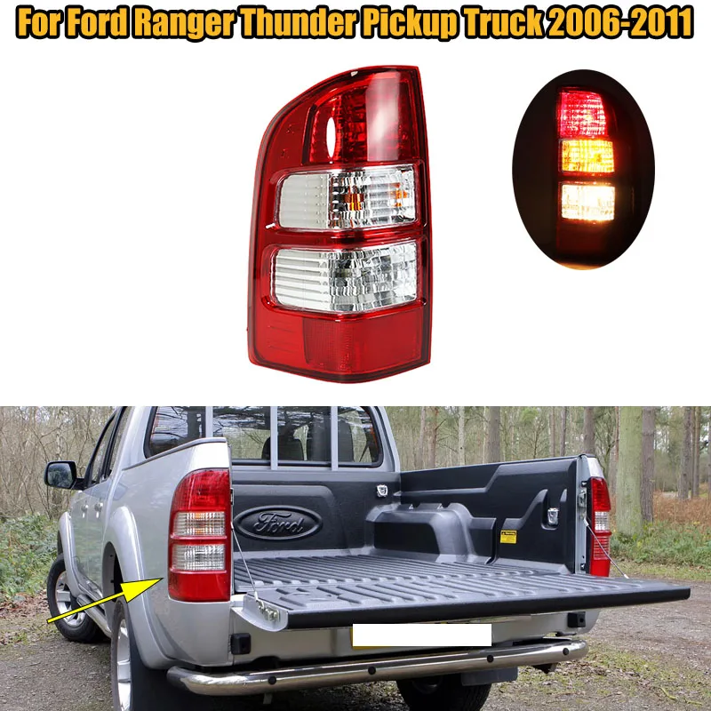 

For Ford Ranger Thunder Pickup Truck 2006 2007 2008 2009 2010 2011 LED Rear Tail Light Brake Lamp Turn Signal With Harness Bulb