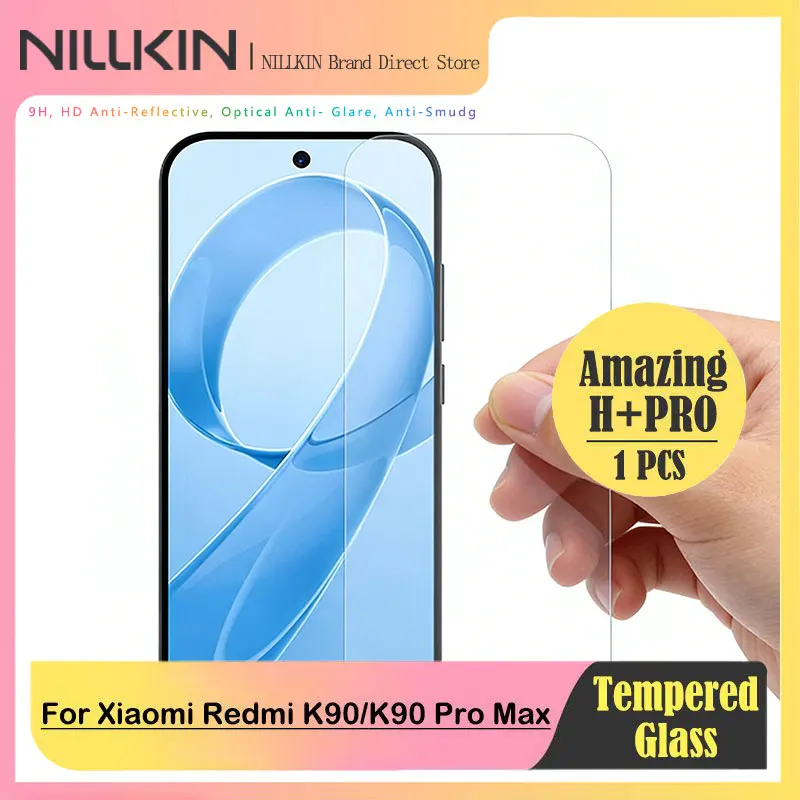 

Screen Protector For Xiaomi Redmi K90, NILLKIN H+PRO Anti-Explosion 9H Glass, 0.2mm Ultra Thin Film, Anti-Glare & UV Protection
