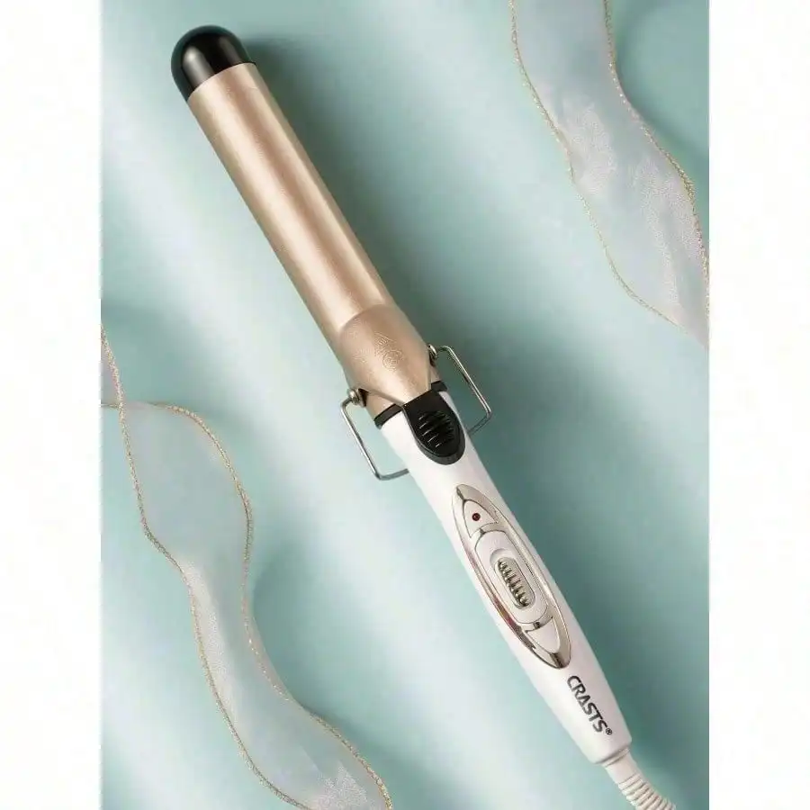 25mm 32mm Large Barrel Hair Curling Iron, Fast Heating One Button Control Wave Curling Wand, Gold Big Wave Hair Curler For Loose Waves And Voluminous Curls, Easy Styling Tool For Home And Travel Use, Professional Hair Styling Curling Iron For Women