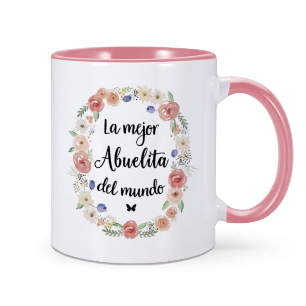 Abuela Gift Coffee Mug Best Grandma Ever Home Tea Cup 11 oz Ceramics Milk Tea Mugs Grandma Mimi Gigi Christmas Birthday Gifts