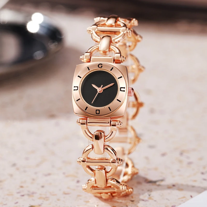 MAYZHISU Light Luxury Women Watches Lady Quartz Gold Wristwatches Stainless Steel Waterproof Female Clock Girl Bracelet Simple