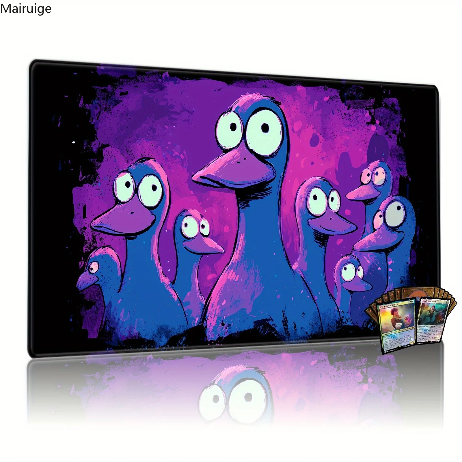 

Cute purple A dumb duck Design Gaming Mouse Pad Anti-Slip Rubber Base Extended Desk Mat for Gamer Office Computer Accessories