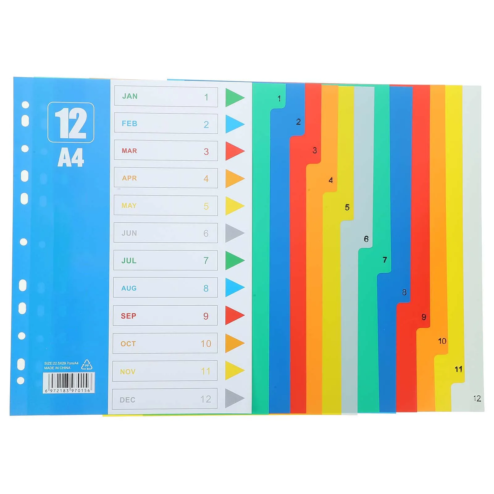 

1 set Page Tabs Binder Dividers A4 Notebook Separators Pastel Loose Leaf Markers For Journals Reports File