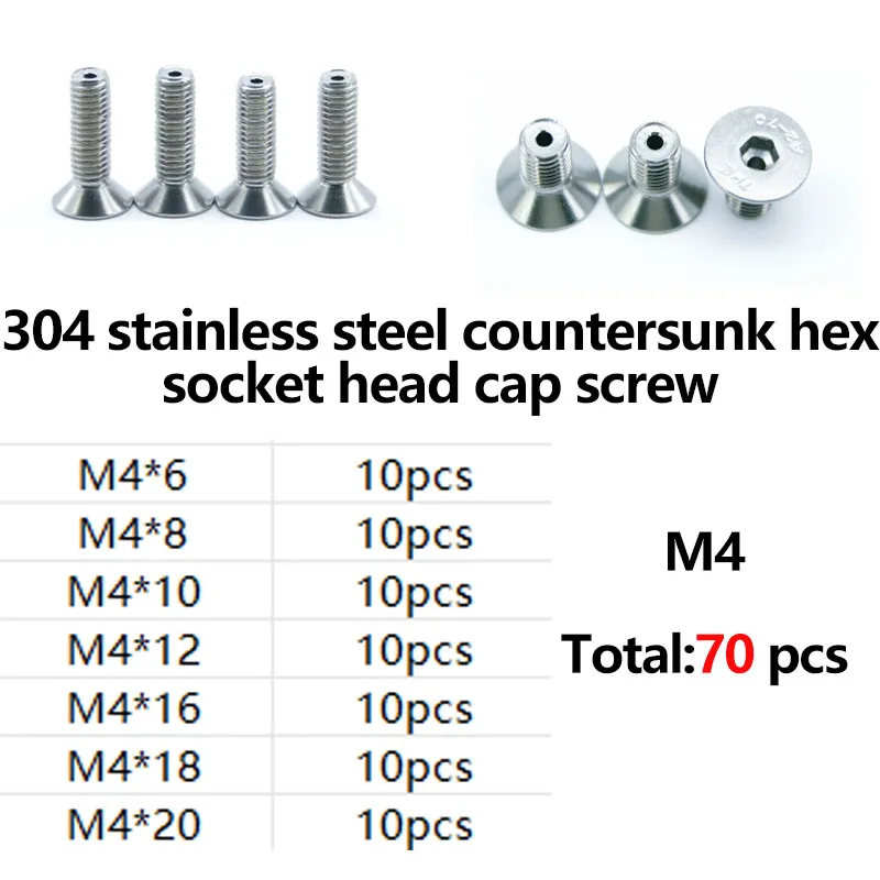 304 Stainless Steel Vacuum Vent Screw Countersunk Hex Socket Hollow Bolt M3 M4 M5 M6 M8 Through Hole Fastener Hardware