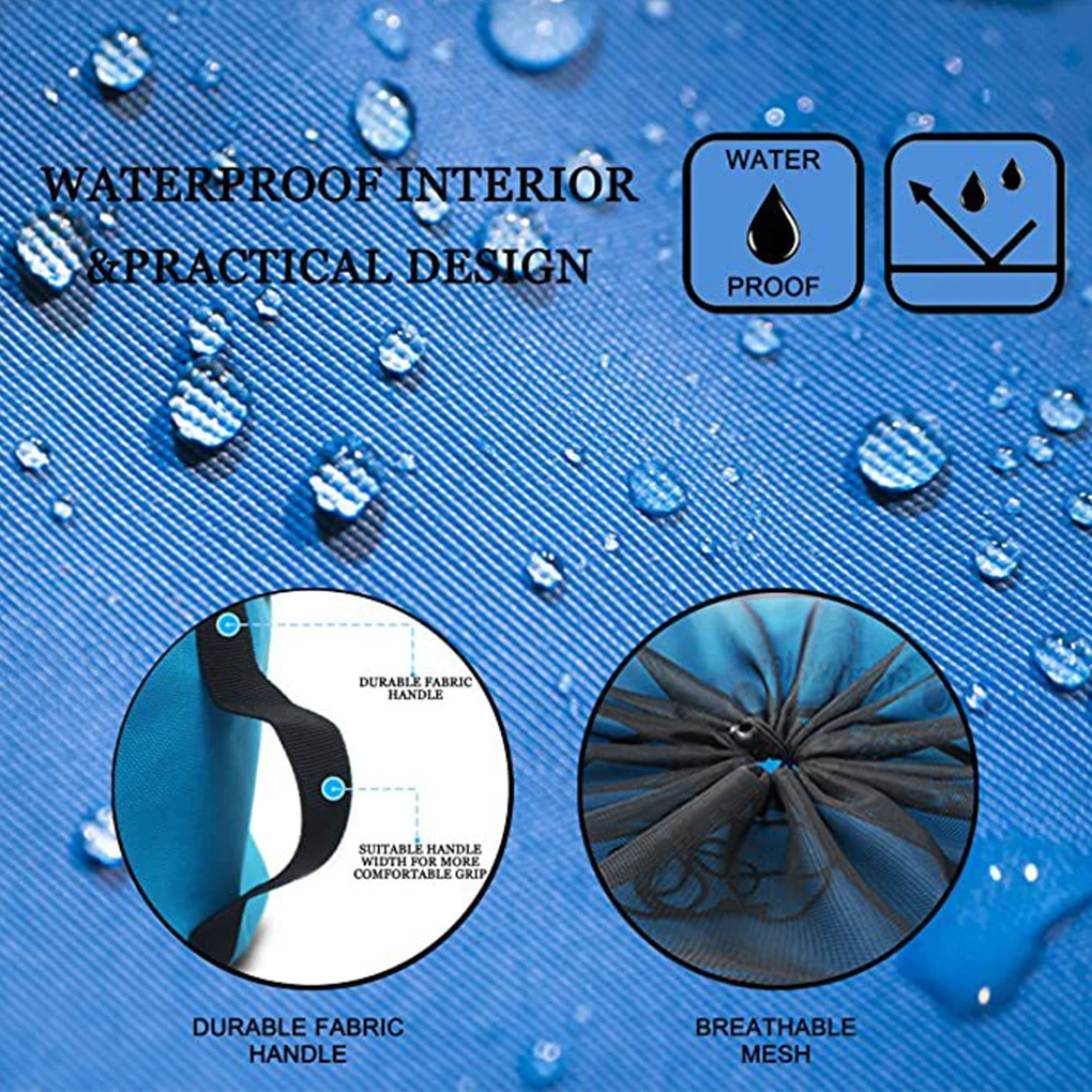 RVs Caravans Motorhome Hose Storage Bag Breathable Drawstring Mesh Pouch Traveling Sundries Folding Organizer Type 3