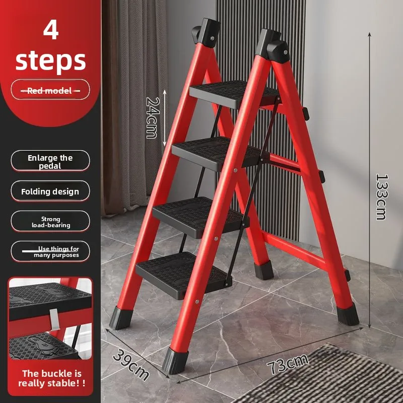 Stable Folding Ladder Zigzag Ladder Engineering Ladder Portable Ladder Multifunctional Small Staircase Thickened Ladder Stool