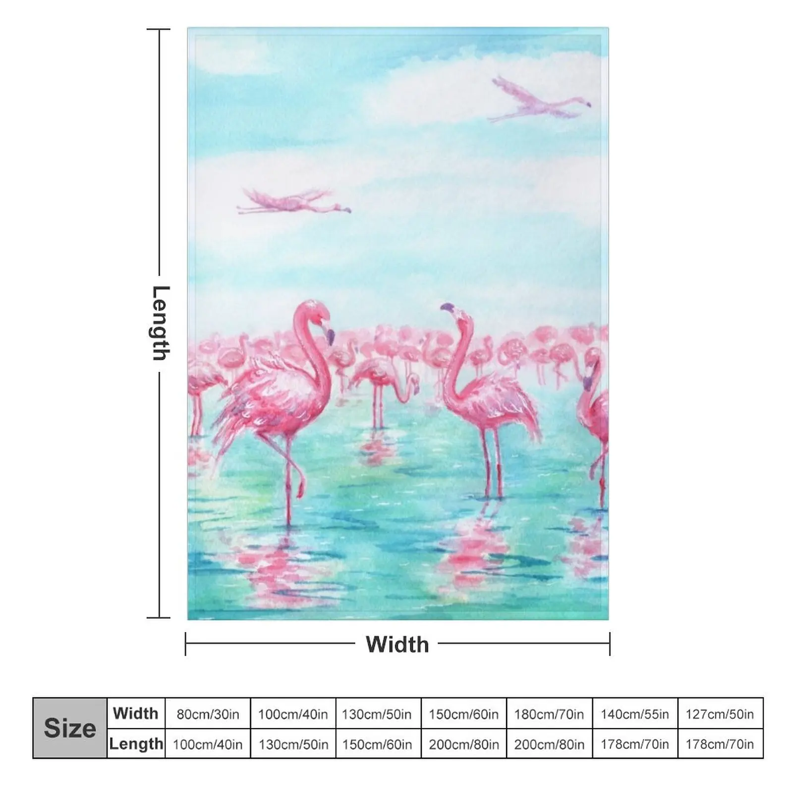 Flamingo Lagoon Throw Blanket Bed linens Blankets For Bed Summer Blankets