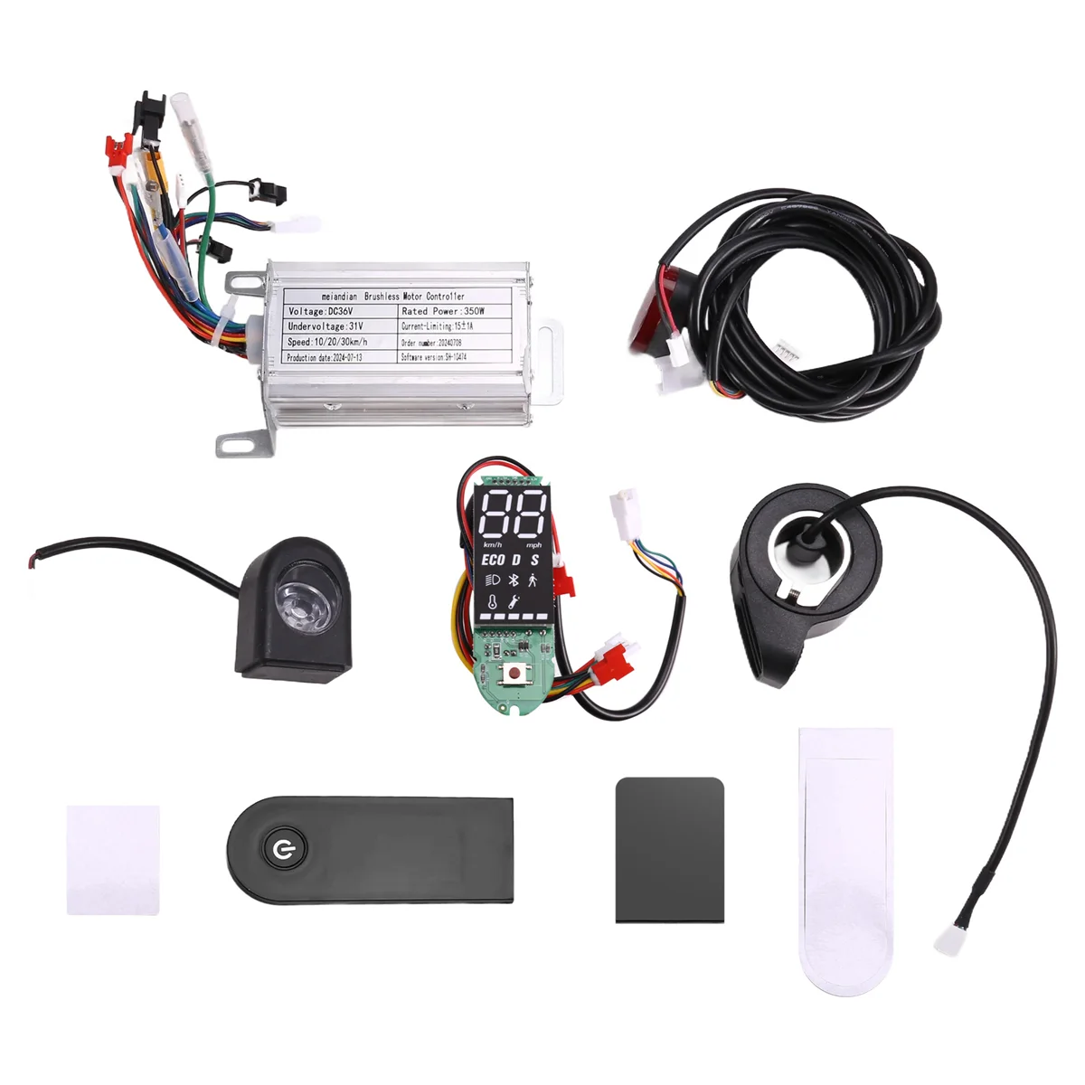 36V 350W Brushless Controller+Bluetooth Meter+Light+Accelerator+Cover Kit for Xiaomi M365/M365 Pro Electric Scooter