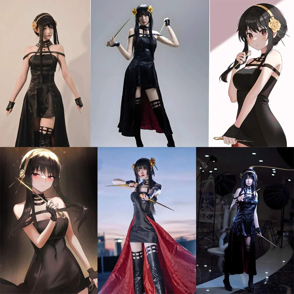 أنيمي جاسوس × فاميلي يور فورجر شوكة الأميرة تأثيري الشعر الاصطناعية 22 بوصة البني والأسود هالوين كرنفال شعر مستعار للحفلات اليومية