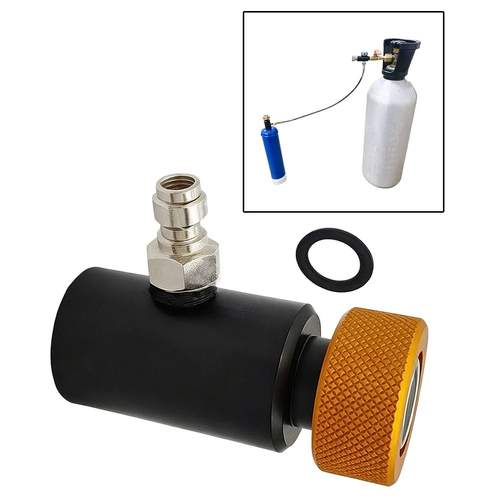 Stainless Steel 11mm Thread to 8mm Quick Disconnect Male Adapter for For gas Systems Compact 56mm Black Refill Fitting