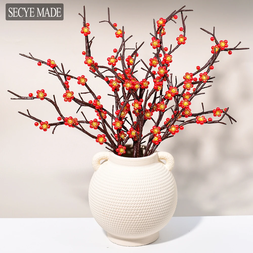 

Simulation Plum Blossom Home Decoration Handmade DIY Crystal Home Floral Ornaments Desktop Bouquet Decoration Without Vase K46