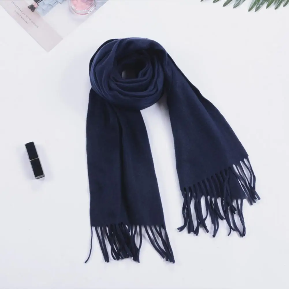 Versatile Double-sided Wrap Scarf Soft Plaid Scarf with Tassels Plaid Pattern Double-sided Velvet Adult Scarf for Men for Warmth