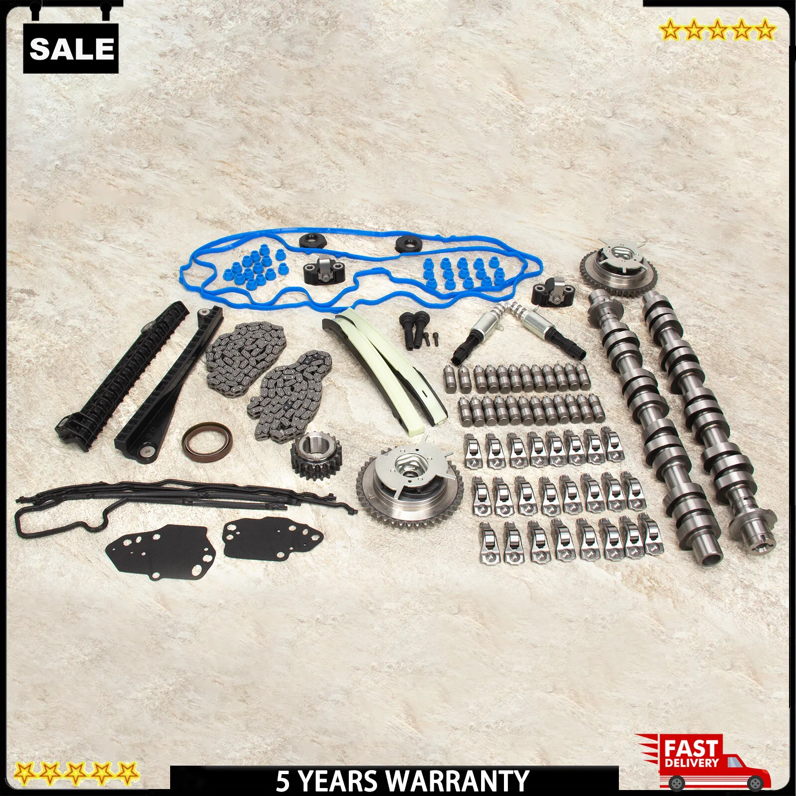 For 05-10 5.4L Triton 3V Ford F150 Lincoln Timing Chain+Cam Lifters Rocker Arms view 3