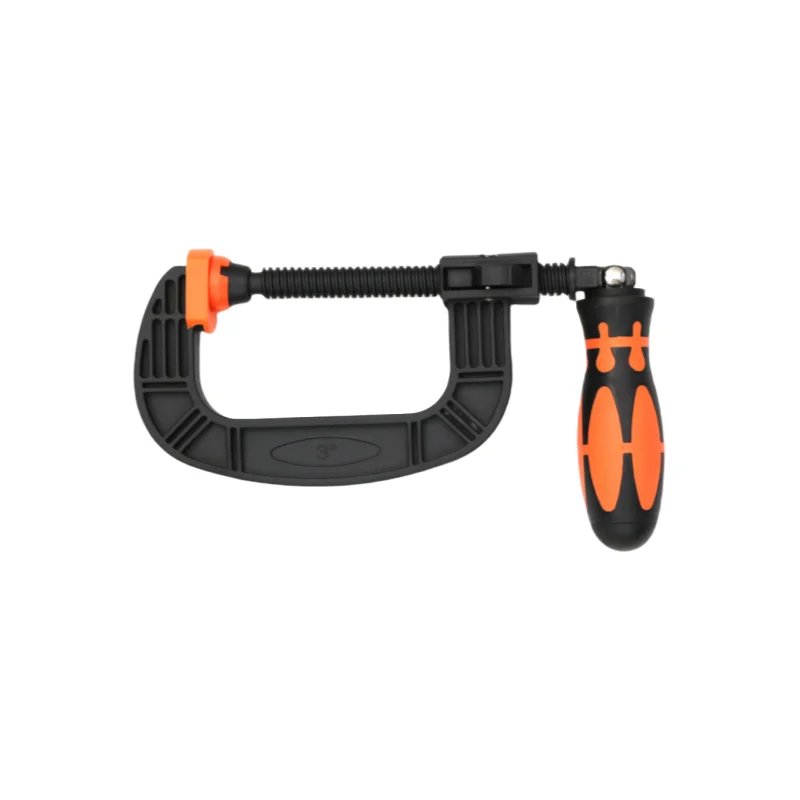 Heavy-Duty G-clamp C-Shaped Clip Swivel Jaw Pad Design and Easy Adjustment Feature for Optimal Clamping and Comfortable Handling