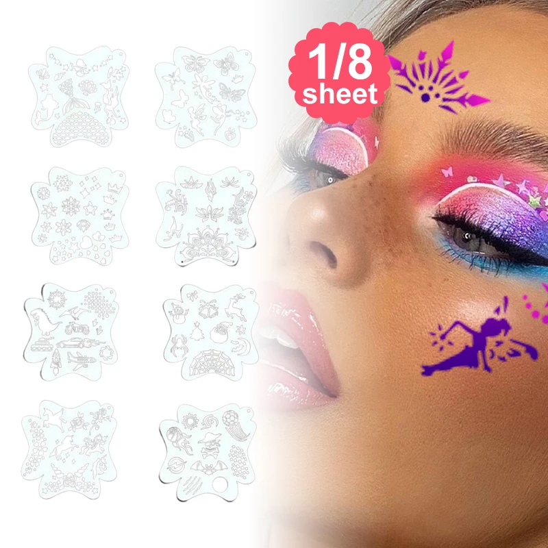 

Stencils For Body Painting Face Art Stamps Temporary Tattoos Reusable Stencils Plastics