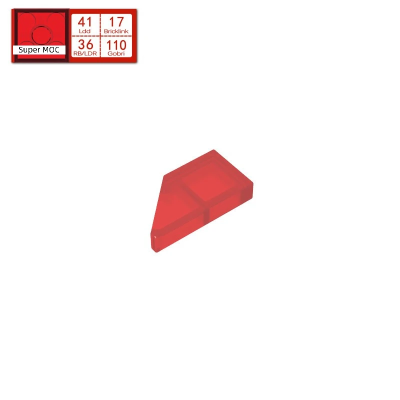 10PCS Moc Accessories 5092 Modified 1x2 Wedge Light Panel Right Building Blocks Kit Tile Brick Particle DIY Pieces of Toys Parts