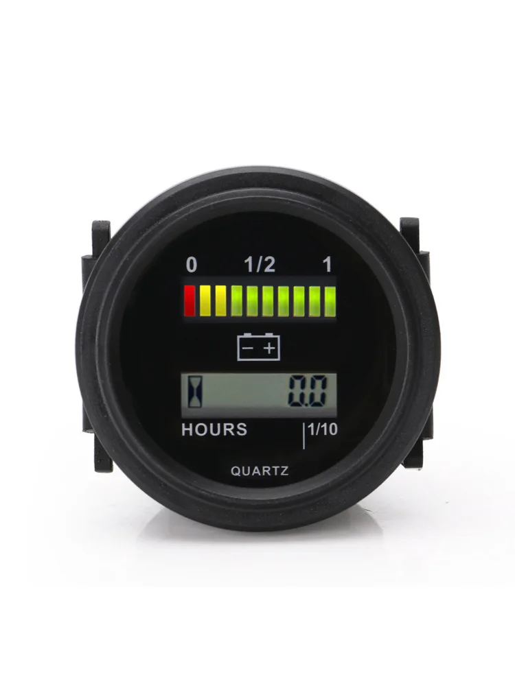 Digital  Lcd Hour Meter with led battery indicator Gauge 12V 24V 36V 48V 72V