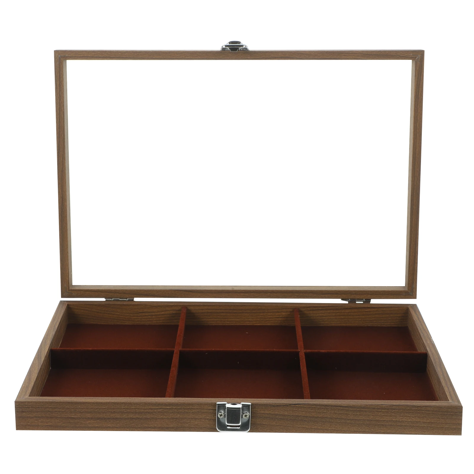 

Wooden Jewelry Box 6 Grids proof Portable Bracelet Storage ganizer Travel Lightweight Multi functional
