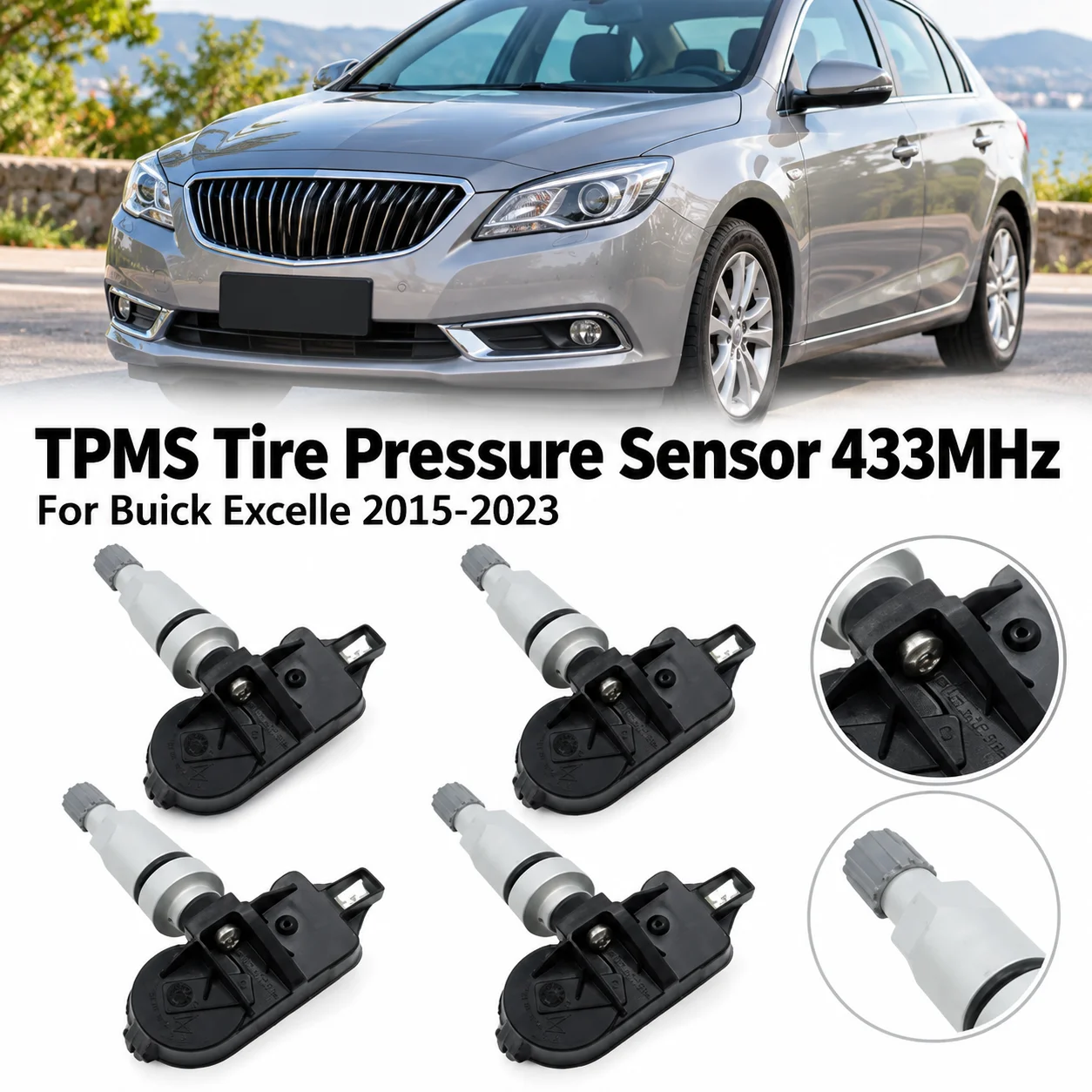 4PCS 26213475 26334612 26689967 FS43X0L0 26267197 TPMS Tire Pressure Sensor Monitoring System 433MHz For Buick Excelle 2015-2023