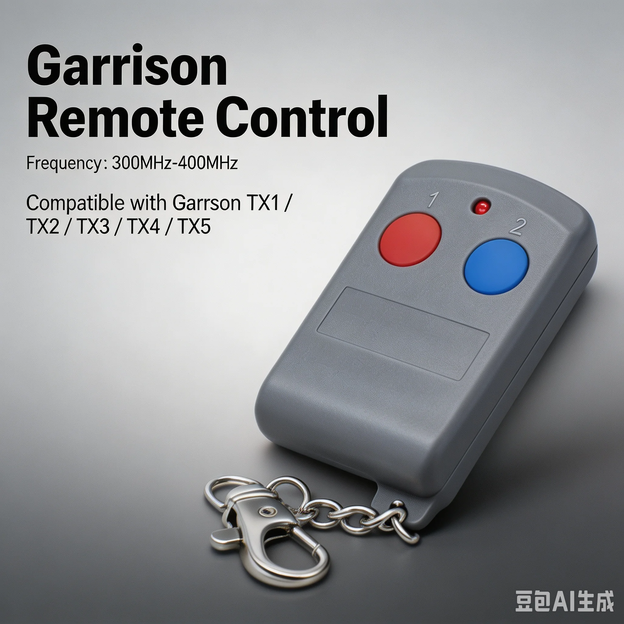 Garrison 300-400MHz Garage Door Remote Control Replacement for Garrison TX1/2/3/4/5 LK102-R2 ​LK102-RM Gate Opener Keyfob