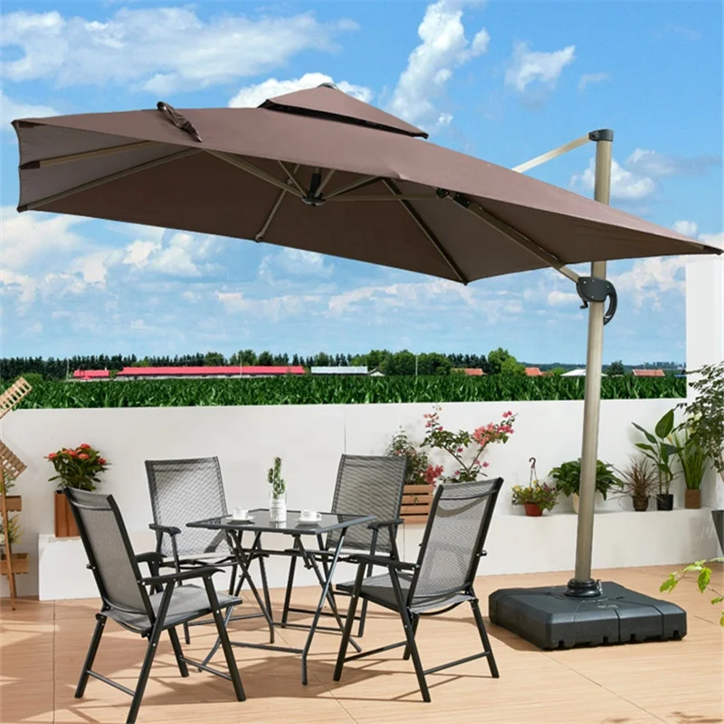 High Quality Square Parasol Patio Sun Garden Umbrella Outdoor Parasol Large Roman Umbrella 300x300CM