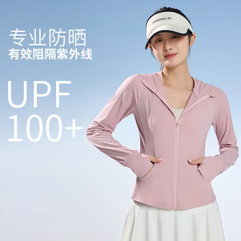 veste-de-protection-solaire-pour-femmes-en-soie-glacee-rose-upf-100-coupe-ajustee-courte-pour-l'ete-anti-uv-a-manches-longues-et-a-capuche-pour-activites-de-plein-air