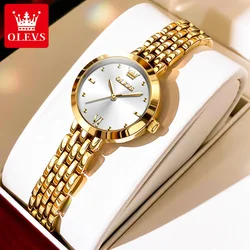 OLEVS 9992 Fashion Simple Quartz Women Wristwatch Top Brand Waterproof Stainless Steel Watch For Woman 25mm Small Dial Watches