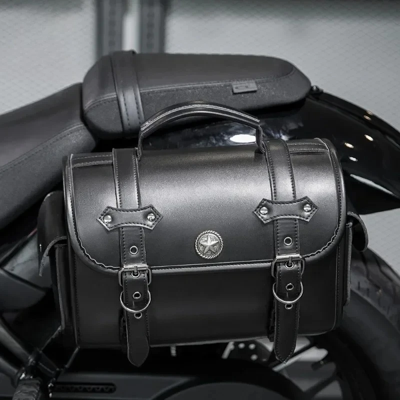 Motorcycle Saddlebag Retro Throwover Saddlebags Motorcycle Luggage Side Bags Waterproof Storage Tool Bag for Harley Moto