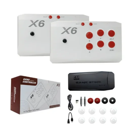 

2025 hot sale Brand New X6 Wireless Video Game Console Built-in 2000+ Classic Games Many Simulators Support Dual Players Gaming