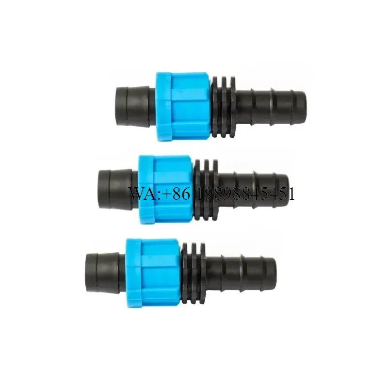 WMWMNU Plastic Garden Sprinkler Watering Sprayer Hose 1/2 to 16mm Drip Tape Connector with Lock Nut for Greenhouse Irrigation