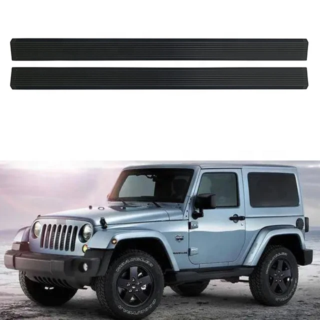 Automatic Electric Side Steps, Power Running Boards with Motor for Jeep Wrangler JL JK 2/4 Doors, Powder Coated Aluminum Alloy