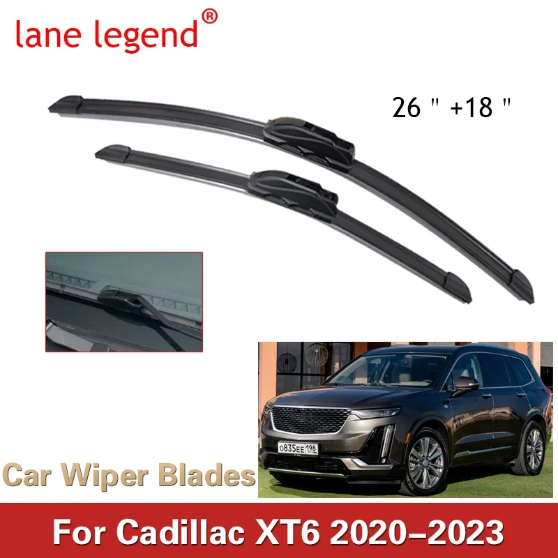 

Car Front Wiper Blades For Cadillac XT6 2020 2021 2022 2023 2pcs Brushes Washer Windscreen Windshield Windows Wipers Accessories